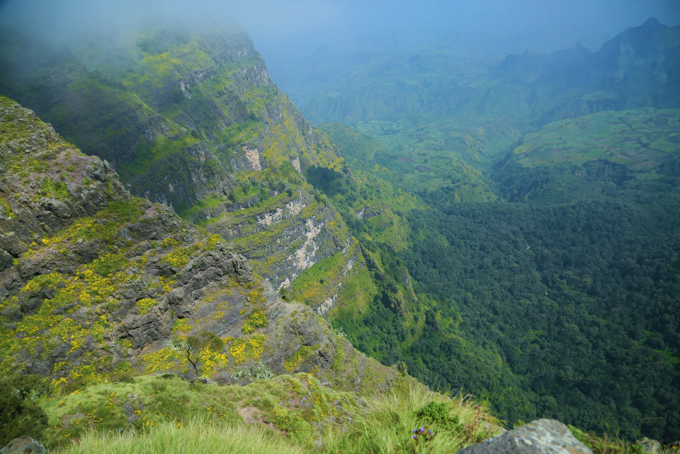 A sweeping view across Ethiopia's highlands